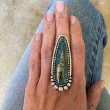 The Morenci II Talon Ring- Morenci II Turquoise and Sterling Silver- Finished to Size or as a Pendant