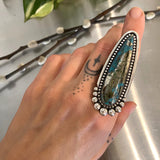 The Morenci II Talon Ring- Morenci II Turquoise and Sterling Silver- Finished to Size or as a Pendant