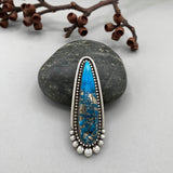 The Talon Ring- Ithaca Peak Turquoise and Sterling Silver- Finished to Size or as a Pendant