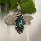 The Shrine Ring- Black Bridge Variscite and Sterling Silver- Finished to Size or as a Pendant