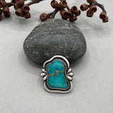 The Ripple Ring 1- Royston Turquoise and Sterling Silver- Finished to Size or as a Pendant