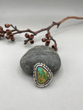 The Silhouette Ring 1- Natural Royston Turquoise and Sterling Silver- Finished to Size or as a Pendant