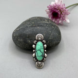The Looking Glass Ring 3- Natural Emerald Rose Variscite and Sterling Silver- Finished to Size or as a Pendant