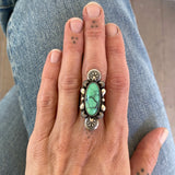 The Looking Glass Ring 3- Natural Emerald Rose Variscite and Sterling Silver- Finished to Size or as a Pendant