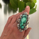 The Empress Ring- Emerald Rose Variscite and Sterling Silver- Finished to Size or as a Pendant
