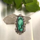 The Empress Ring- Emerald Rose Variscite and Sterling Silver- Finished to Size or as a Pendant