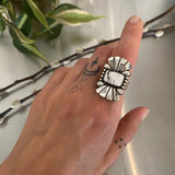 The Phoenix Ring 2- Natural White Buffalo and Sterling Silver- Finished to Size or as a Pendant