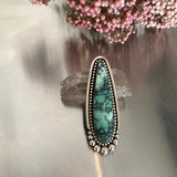 The Everglades Ring #1- Black Bridge Variscite and Sterling Silver- Finished to Size or as a Pendant