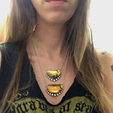 Large Amber Bubble Necklace- Sterling Silver and Mayan Amber - 20" Sterling Chain