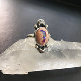 Cantera Opal and Sterling Silver Celestial Ring- Size 5 (Can be sized up to 5.25)