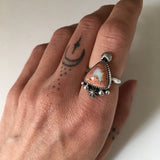Cantera Opal and Sterling Silver Celestial Ring- Size 7.25 (Can be sized up to 7.5)