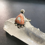 Cantera Opal and Sterling Silver Celestial Ring- Size 7.25 (Can be sized up to 7.5)