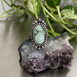 Celestial Poseidon Variscite Ring- Size 8.25- Hand Stamped Sterling Silver