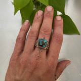 The Elements Signet Ring- Size 9- Royston Turquoise and Sterling Silver