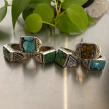 The Elements Signet Ring- Size 9- Bamboo Mountain Turquoise and Sterling Silver