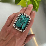 The Cascade Ring- Bamboo Mountain Turquoise and Sterling Silver- Finished to Size or as a Pendant