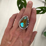 Celestial Kingman Ring or Pendant- Sterling Silver and Kingman Turquoise- Finished to Size