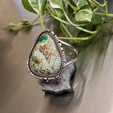 Huge Variscite Statement Cuff- Sterling Silver and Australian Variscite- Size S/M