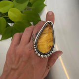 The Golden Droplet Ring or Pendant- Mayan Amber and Sterling Silver - Finished to Size or as a Pendant