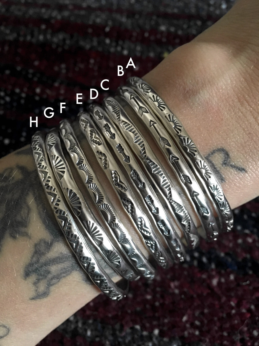 Individual Stamped Sterling Stacker Cuffs- Silver Stacking Cuff Bracel ...