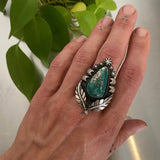 The Jubilation Ring- Morenci II Turquoise and Sterling Silver- Finished to Size or as a Pendant