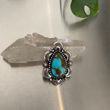 Cosmic Overlay Ring or Pendant- Sterling Silver and Kingman Turquoise - Finished to Size