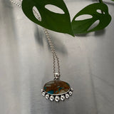Turquoise Bubble Necklace- Sterling Silver and Royston Ribbon Turquoise- Chain Included