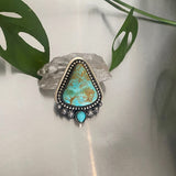 Large 2 Stone Turquoise Celestial Ring or Pendant- Sterling Silver and Royston Turquoise- Finished to Size