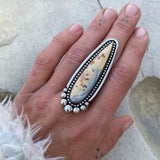 Large Maligano Jasper Talon Ring or Pendant- Sterling Silver- Finished to Size