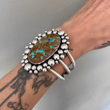 Supernova Cuff- Size S/M- Pilot Mountain Turquoise and Sterling Silver Bracelet