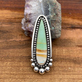 Blue Opal Petrified Wood Talon Ring or Pendant- Sterling Silver and Indonesian Opalized Petrified Wood- Finished to Size