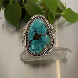 The Terrestrial Cuff- Bamboo Mountain Turquoise and Sterling Silver Bracelet- Size S/M