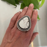 The White Out Ring- Wild Horse Magnesite and Sterling Silver- Finished to Size or as a Pendant