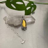 Dainty Amber Celestial Necklace- Sterling Silver and Mayan Amber- 18" Chain
