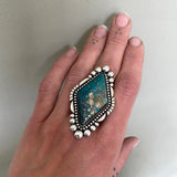 The Archipelago Ring- Morenci II Turquoise and Sterling Silver- Finished to Size or as a Pendant