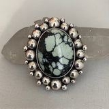 Huge Variscite Super Bubble Ring or Pendant- Sterling Silver and Posiedon Variscite- Finished to Size