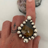 Large Picture Jasper Bubble Ring or Pendant- Sterling Silver and Landscape Jasper- Finished to Size
