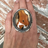 Huge Montana Agate and Sterling Silver Ring or Pendant- Finished to Size