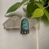 Dearly Departed Ring- Bamboo Mountain Turquoise and Sterling Silver- Finished to Size or as a Pendant