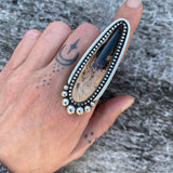 Large Petrified Palm Root Talon Ring or Pendant- Sterling Silver and Petrified Wood- Finished to Size