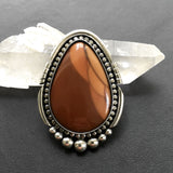 Huge Bruneau Jasper Ring or Pendant- Sterling Silver and Rare Bruneau Picture Jasper- Finished to Size