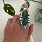 Huge Kingman Bubble Ring or Pendant- Sterling Silver and Kingman Turquoise- Finished to Size