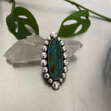 Huge Kingman Bubble Ring or Pendant- Sterling Silver and Kingman Turquoise- Finished to Size