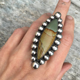 Large Owyhee Jasper Bubble Ring or Pendant- Sterling Silver and Owyhee Picture Jasper- Finished to Size