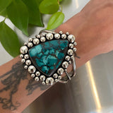 The Supernova Cuff- Size M/L- Bamboo Mountain Turquoise and Sterling Silver Bracelet