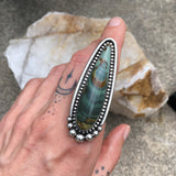 Large Caldera Paint Jasper Talon Ring or Pendant- Sterling Silver and Caldera Paint Jasper- Finished to Size