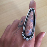 Huge Cotton Candy Agate Talon Ring or Pendant- Sterling Silver and Agate- Finished to Size