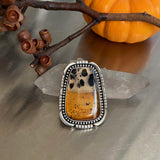 Huge Montana Agate Statement Ring or Pendant- Sterling Silver- Finished to Size