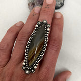 Huge Picture Jasper Celestial Ring or Pendant- Sterling Silver and Landscape Jasper- Finished to Size