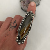 Huge Picture Jasper Celestial Ring or Pendant- Sterling Silver and Landscape Jasper- Finished to Size